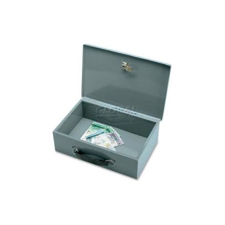 Sparco Sparco Steel Insulated Cash Box Keyed Lock, 12-13/16"W x 8-5/16"D x 3-13/16"H, Gray 15502